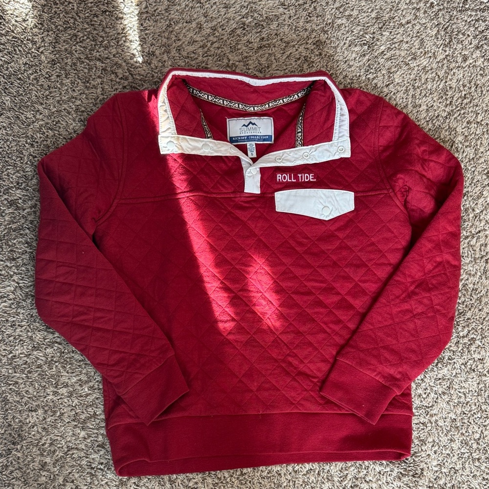 Red Kids Shirt with White Accents